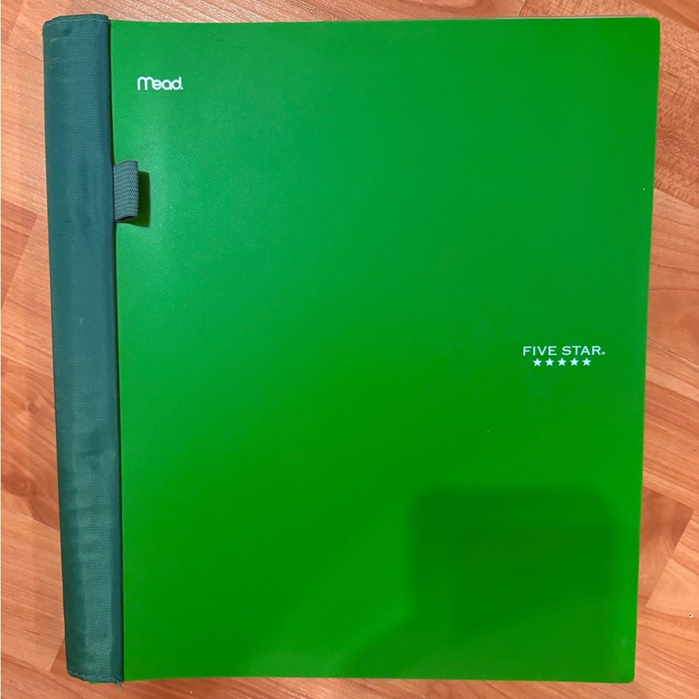 🔥Five Star Coll. Ruled 1 Subj W/Graph Paper &Notecards Spiral Guard Spiral NWOT